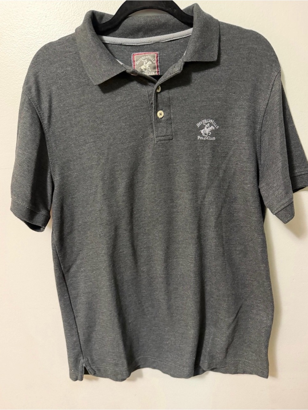 Beverly Hills Polo Club Men’s Polo Shirt Medium Gray Short Sleeve
